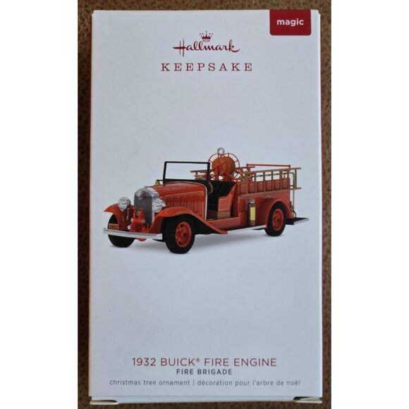 Hallmark Keepsake 2018 1932 Buick Fire Engine Ornament With Magic Light - Picture 1 of 6